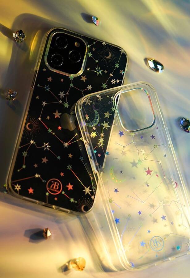 KINGXBAR LUCKY SERIES CASE DECORATED WITH ORIGINAL SWAROVSKI CRYSTALS IPHONE 12 MINI TRANSPARENT (CLOVER)