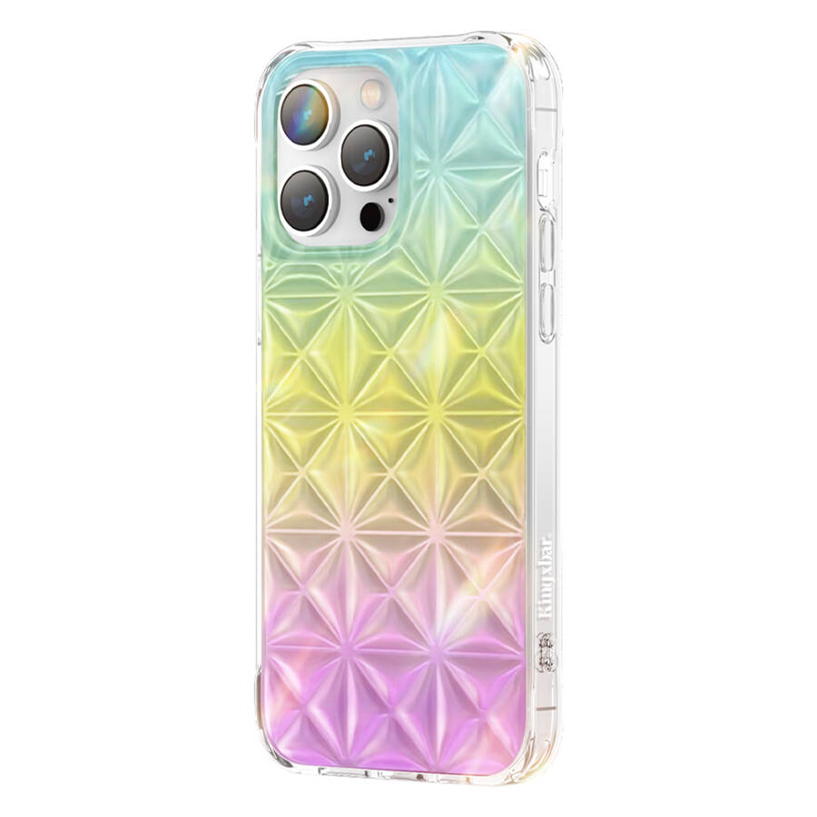 KINGXBAR MIYA SERIES CASE FOR IPHONE 14 PRO MAX COVER BACK COVER RAINBOW