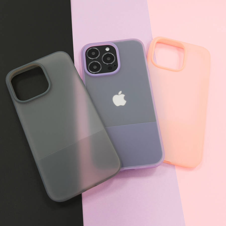 KINGXBAR PLAIN SERIES CASE COVER FOR IPHONE 13 PRO SILICONE CASE GRAY