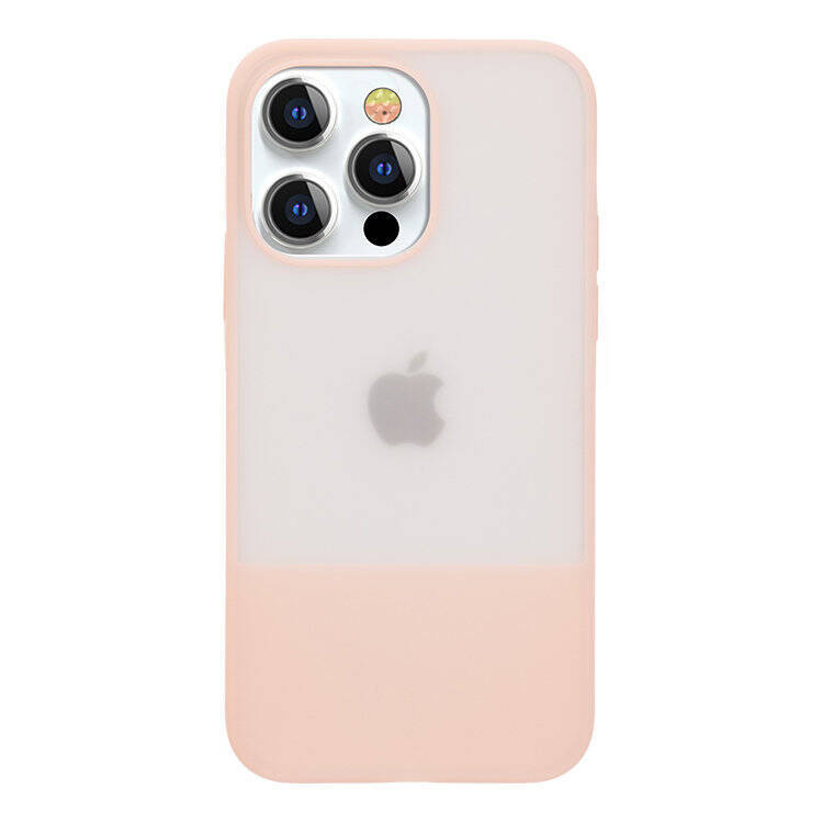 KINGXBAR PLAIN SERIES CASE COVER FOR IPHONE 13 PRO SILICONE COVER PINK