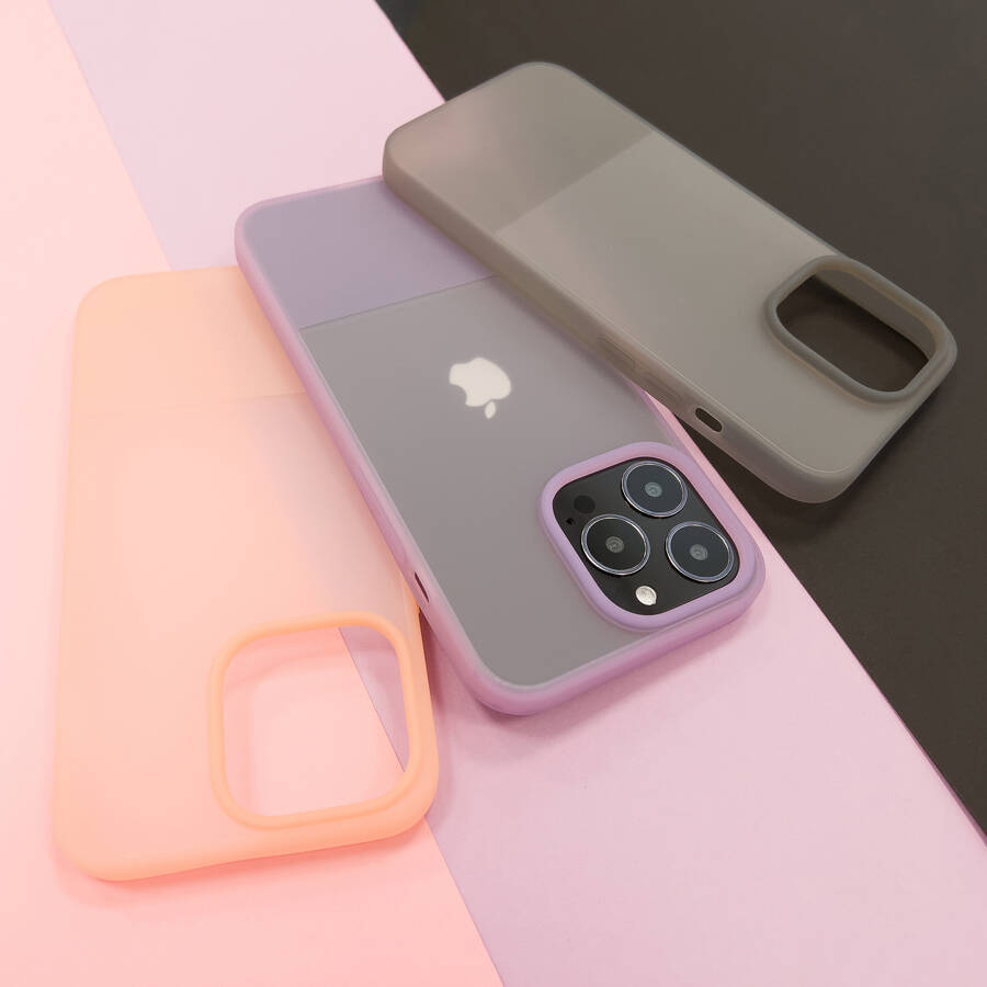 KINGXBAR PLAIN SERIES CASE COVER FOR IPHONE 13 SILICONE COVER GRAY