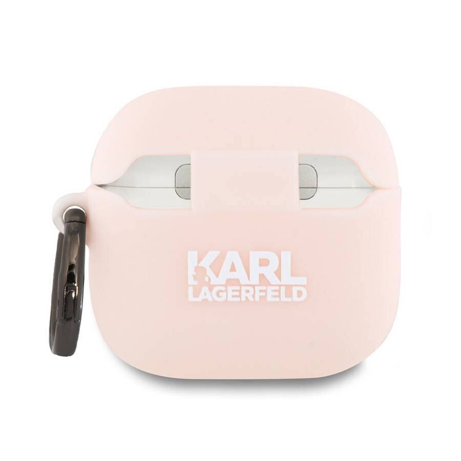 Karl Lagerfeld KLA4RUNCHP AirPods 4       cover różowy/pink Silicone Choupette Head 3D