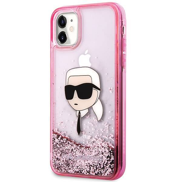 Karl Lagerfeld KLHCN61LNKHCP iPhone 11/ XR różowy/pink hardcase Glitter Karl Head