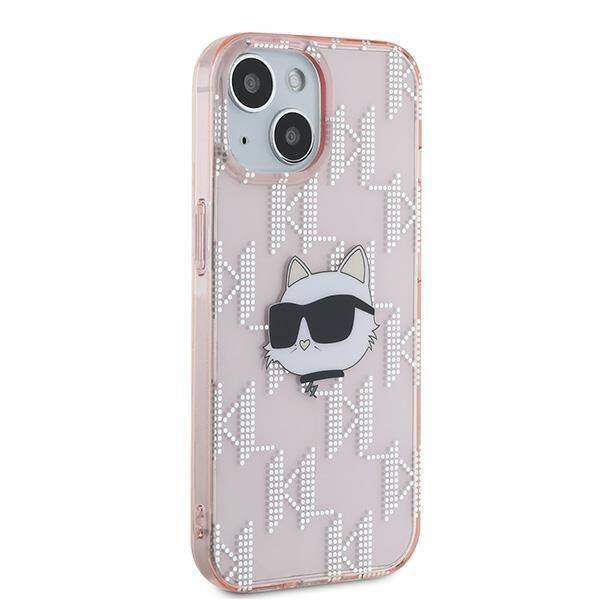 Karl Lagerfeld KLHCP14SHKLPCHP iPhone 14 / 15 / 13 6.1" różowy/pink hardcase IML Choupette Head & Monogram