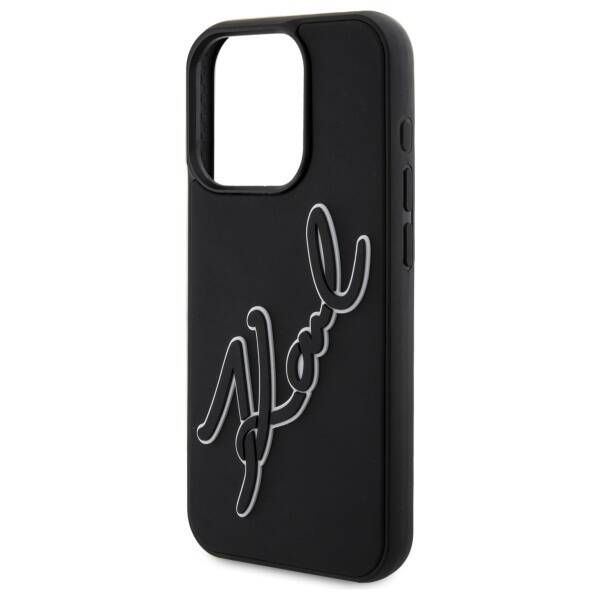 Karl Lagerfeld KLHCP15L3DRKSDLK iPhone    15 Pro 6.1" czarny/black hardcase 3D Rubber Signature