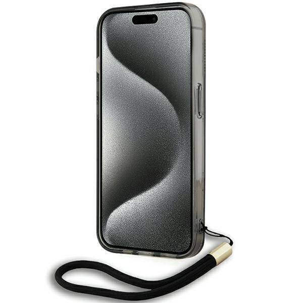 Karl Lagerfeld KLHCP15LHKDPNSK iPhone 15 Pro 6.1" czarny/black hardcase IML Mono KL Pattern & Cord