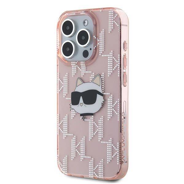 Karl Lagerfeld KLHCP15LHKLPCHP iPhone 15 Pro 6.1" różowy/pink hardcase IML Choupette Head & Monogram