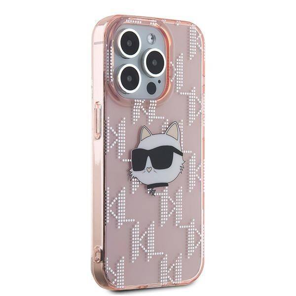 Karl Lagerfeld KLHCP15LHKLPCHP iPhone 15 Pro 6.1" różowy/pink hardcase IML Choupette Head & Monogram