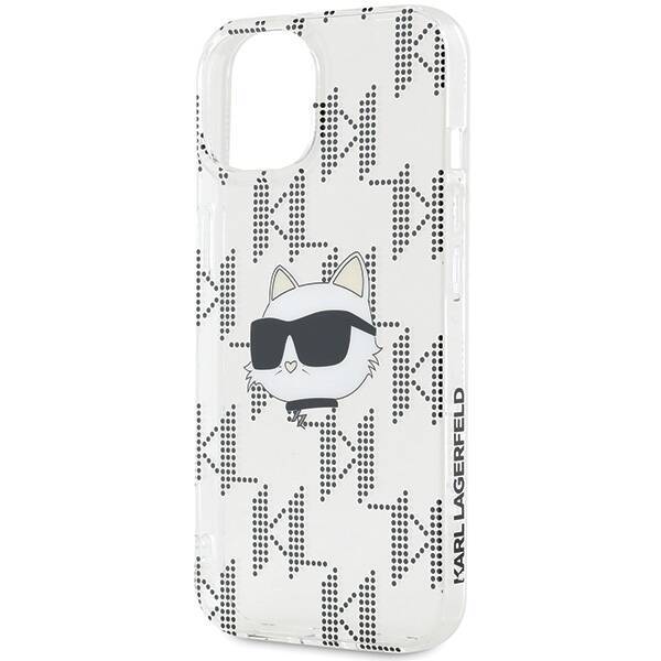 Karl Lagerfeld KLHCP15SHKLPCHT iPhone 15 / 14 / 13 6.1" transparent hardcase IML Choupette Head & Monogram