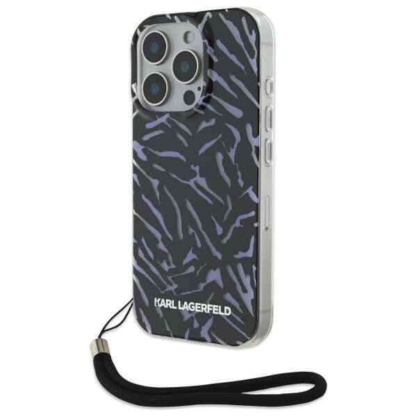 Karl Lagerfeld KLHCP16LHZBPKCCU iPhone    16 Pro 6.3" fioletowy/purple Zebra With Cord