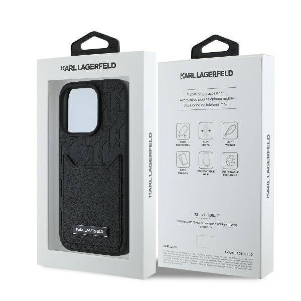 Karl Lagerfeld KLHCP16LPGKHPRPK iPhone 16 Pro 6.3" czarny/black hardcase Cardslots Monogram