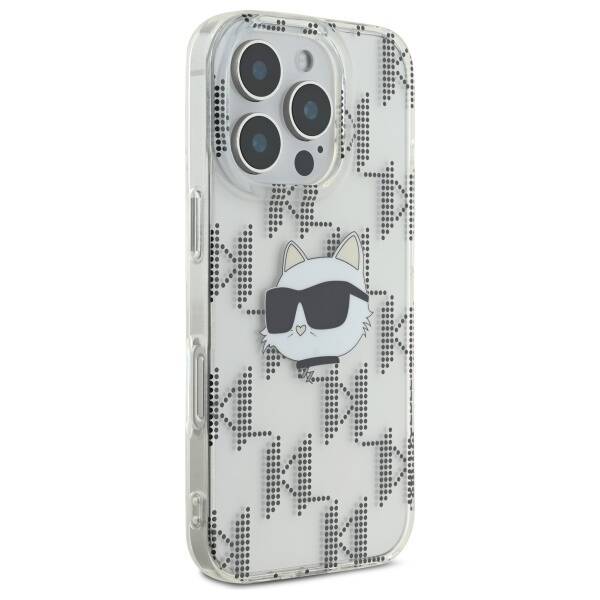 Karl Lagerfeld KLHCP16XHKLPCHT iPhone 16 Pro Max 6.9" przezroczysty/transparent hardcase IML Choupette Head Electroplated