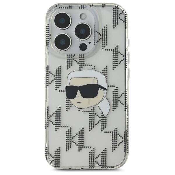 Karl Lagerfeld KLHCP16XHKLPKHT iPhone 16 Pro Max 6.9" przezroczysty/transparent hardcase IML Karl Head Electroplated