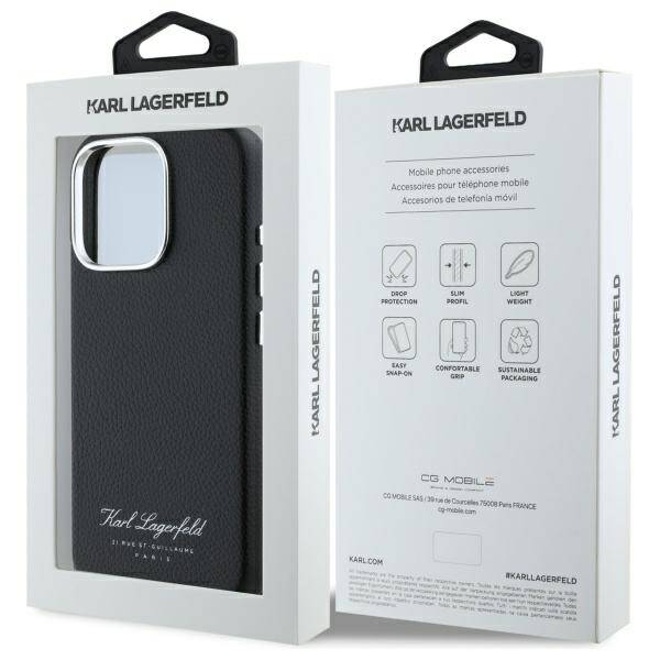 Karl Lagerfeld KLHCP16XPGWCMKHK iPhone 16 Pro Max 6,9" hardcase czarny/black hotel RSG