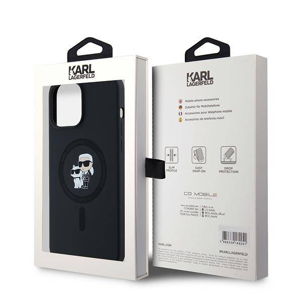 Karl Lagerfeld KLHMP13XSCMKCRHK iPhone 13 Pro Max 6.7" czarny/black hardcase Silicone Karl & Choupette MagSafe