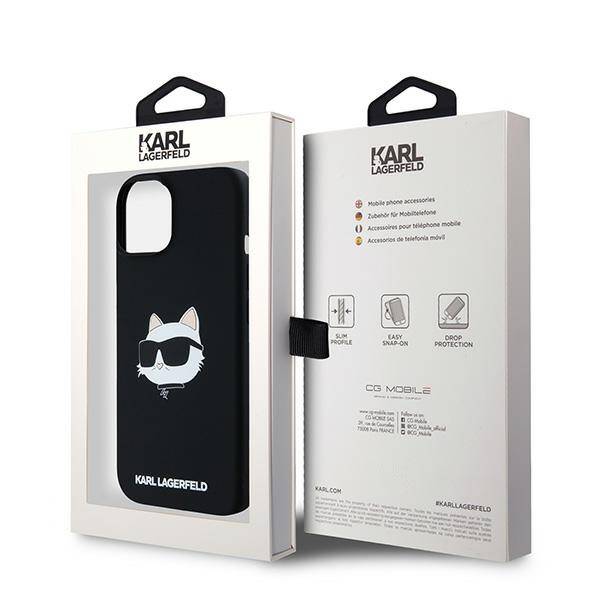 Karl Lagerfeld KLHMP15MSCHPPLK iPhone 15 Plus / 14 Plus 6.7" czarny/black hardcase Silicone Choupette Head MagSafe