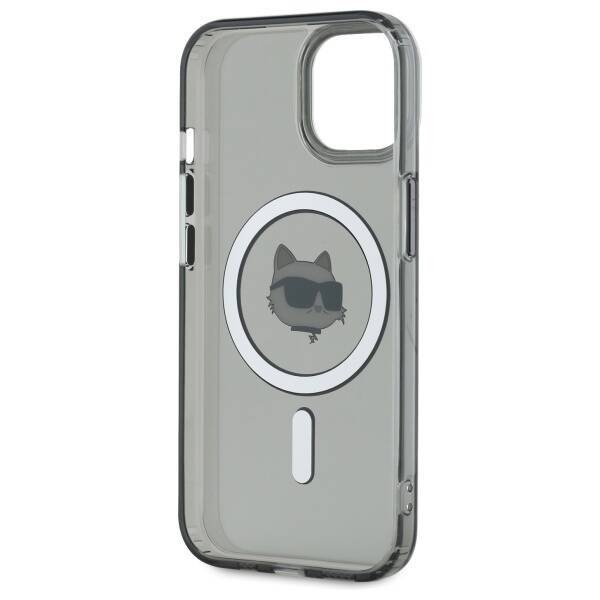 Karl Lagerfeld KLHMP15SHLSCHK iPhone 15   6.1" czarny/black hardcase IML Metal Choupette Head MagSafe