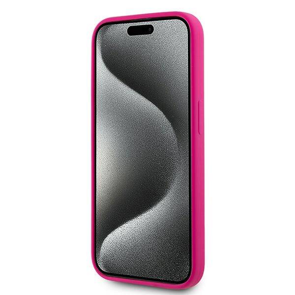 Karl Lagerfeld KLHMP15XSCHPPLF iPhone 15 Pro Max 6.7" różowy/fuschia hardcase Silicone Choupette Head MagSafe