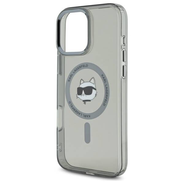 Karl Lagerfeld KLHMP16LHLSCHK iPhone 16 Pro 6.3" czarny/black hardcase IML Metal Choupette Head MagSafe