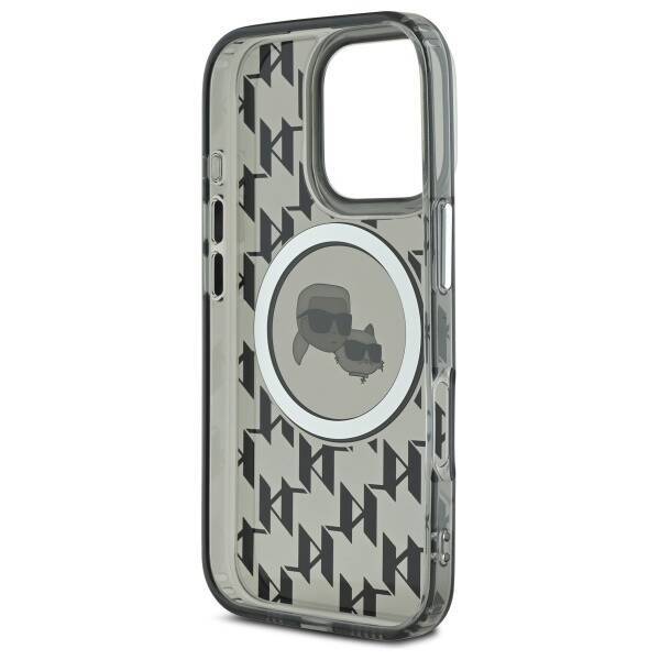 Karl Lagerfeld KLHMP16LHMCKMHK iPhone 16 Pro 6.3" czarny/black IML Monogram Karl&Choupette Head MagSafe