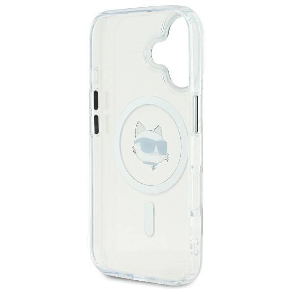 Karl Lagerfeld KLHMP16SHLSCHH iPhone 16 6.1" biały/white hardcase IML Metal Choupette Head MagSafe