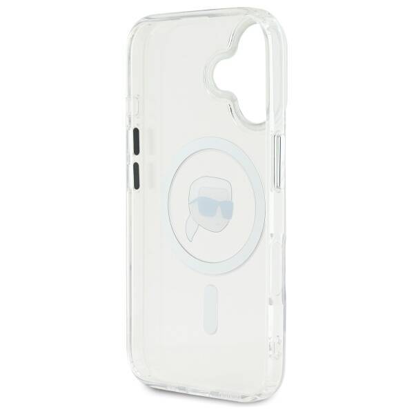 Karl Lagerfeld KLHMP16SHLSKIH iPhone 16 6.1" biały/white hardcase IML Metal Karl Head MagSafe