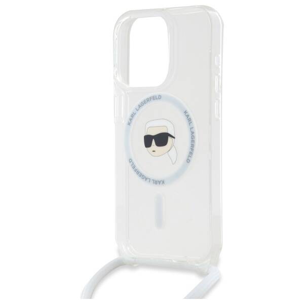 Karl Lagerfeld KLHMP16XHCKHNT iPhone 16   Pro Max 6.9" hardcase transparent Crossbody IML Karl Head Magsafe