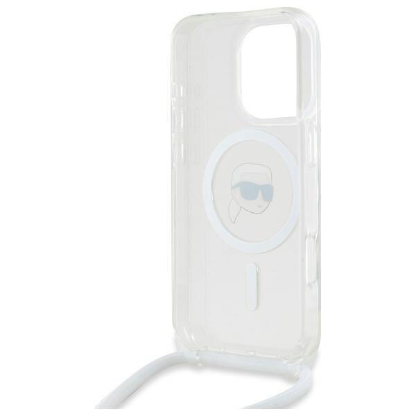 Karl Lagerfeld KLHMP16XHCKHNT iPhone 16   Pro Max 6.9" hardcase transparent Crossbody IML Karl Head Magsafe