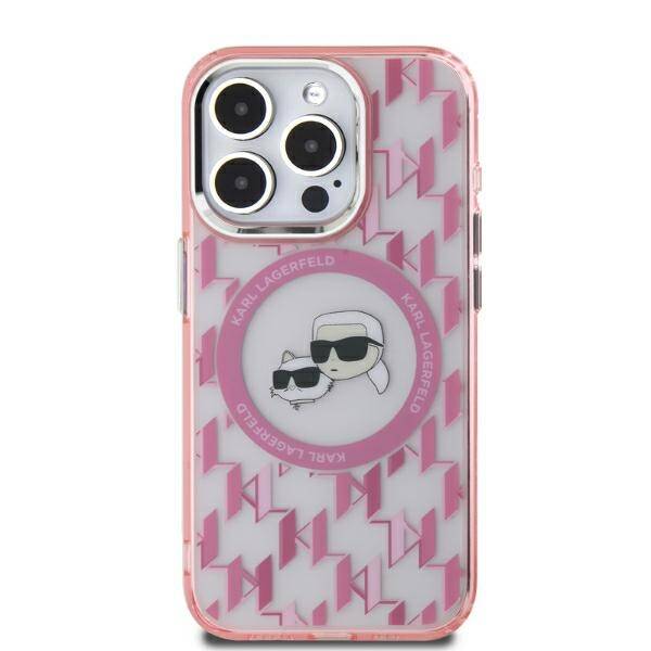 Karl Lagerfeld KLHMP16XHMCKMHP iPhone 16 Pro Max 6.9" różowy/pink IML Monogram Karl&Choupette Head MagSafe