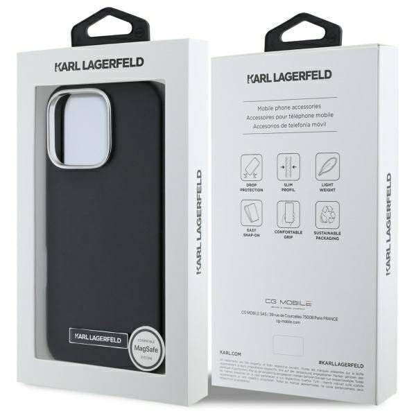 Karl Lagerfeld KLHMP16XPGMSRPK iPhone 16 Pro Max 6.9" czarny/black hardcase FW Metal Plate MagSafe