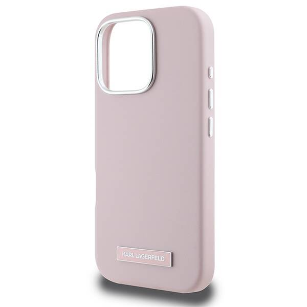 Karl Lagerfeld KLHMP16XPGMSRPP iPhone 16 Pro Max 6.9" różowy/pink hardcase FW Metal Plate MagSafe