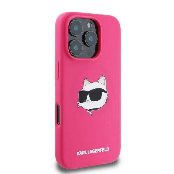 Karl Lagerfeld KLHMP16XSCHPPLF iPhone 16 Pro Max fuksja/fuschia HC MagSafe Sil Choupette Head Print