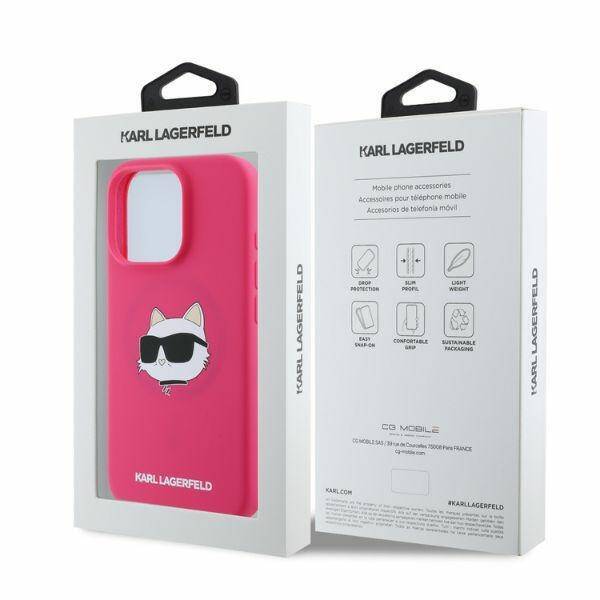 Karl Lagerfeld KLHMP16XSCHPPLF iPhone 16 Pro Max fuksja/fuschia HC MagSafe Sil Choupette Head Print