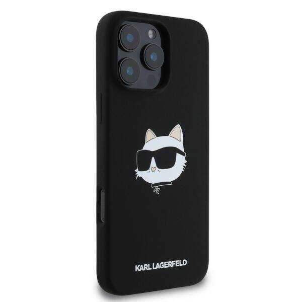 Karl Lagerfeld KLHMP16XSCHPPLK iPhone 16 Pro Max czarny/black HC MagSafe Sil Choupette Head Print