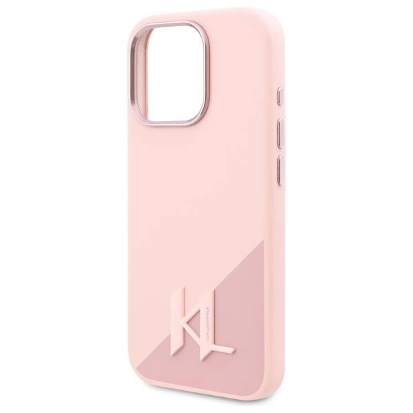 Karl Lagerfeld KLHMP16XSCMKMPCP iPhone 16 Pro Max 6.9" różowy/pink hardcase Silicone Shadow Metal Initial MagSafe