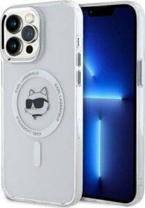 Karl Lagerfeld Karl Lagerfeld KLHMP14XHLSCHH iPhone 14 Pro Max 6.7" biały/white hardcase IML Metal Choupette Head MagSafe