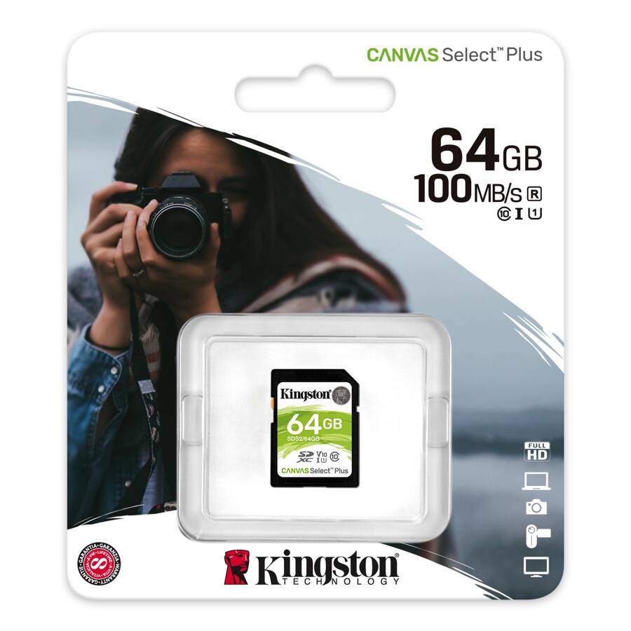 Kingston karta pamięci 64GB microSDXC Canvas Select Plus SDS2