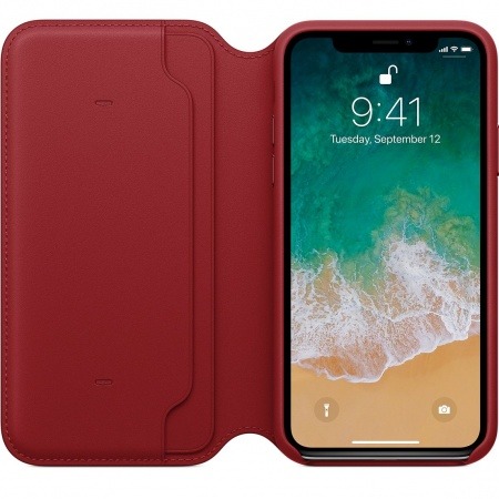 LEATHER FOLIO CASE MRQD2ZM/A IPHONE X / IPHONE XS RED