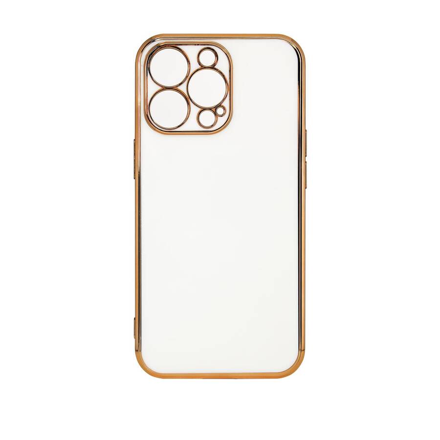 LIGHTING COLOR CASE FOR SAMSUNG GALAXY A12 5G GOLD FRAME GEL COVER WHITE