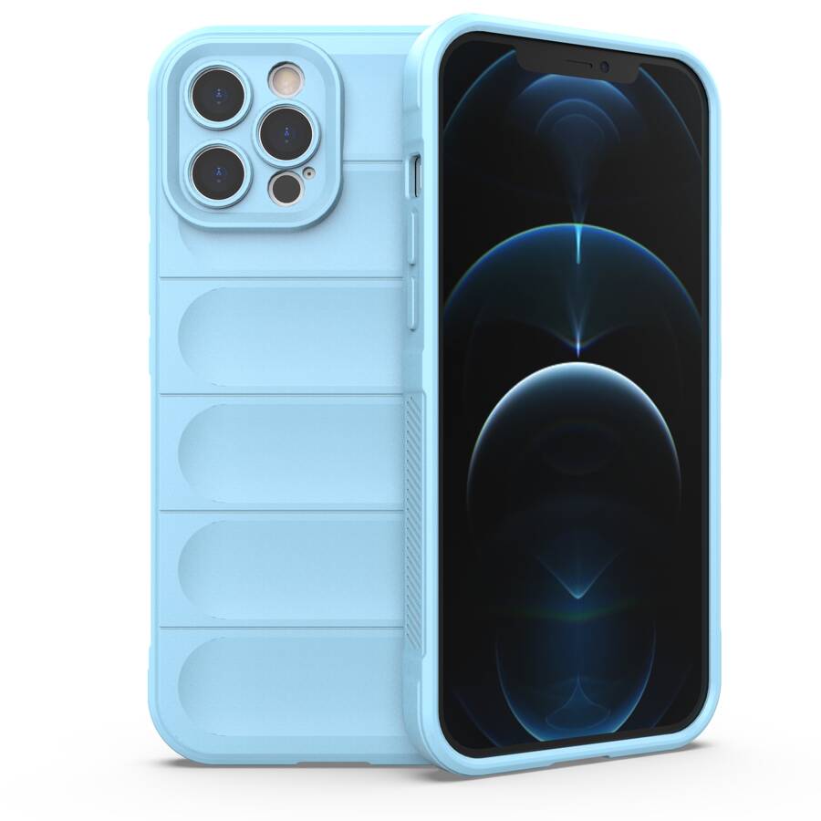 MAGIC SHIELD CASE CASE FOR IPHONE 12 PRO MAX FLEXIBLE ARMORED CASE LIGHT BLUE