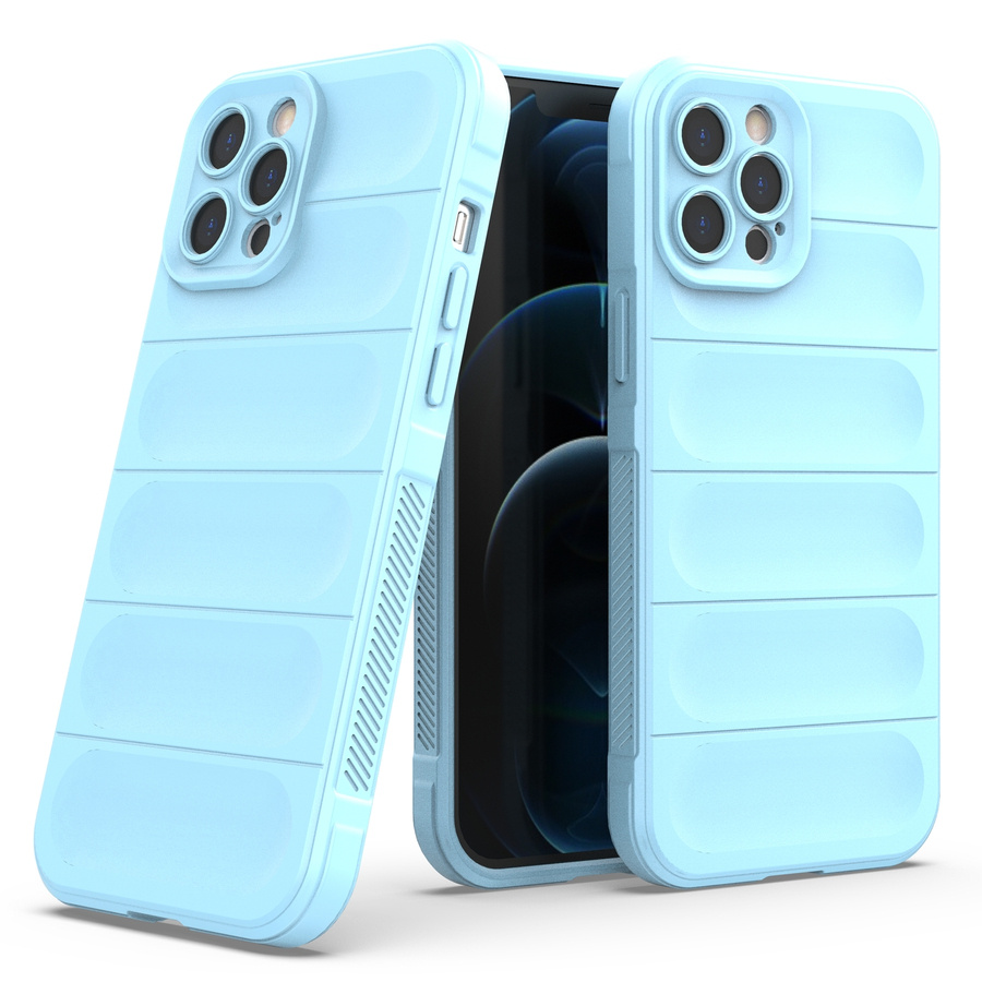 MAGIC SHIELD CASE CASE FOR IPHONE 12 PRO MAX FLEXIBLE ARMORED CASE LIGHT BLUE