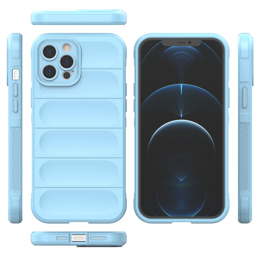 MAGIC SHIELD CASE CASE FOR IPHONE 12 PRO MAX FLEXIBLE ARMORED CASE LIGHT BLUE