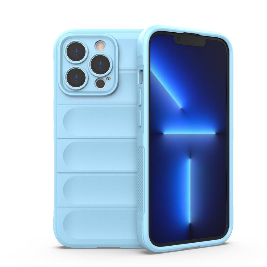 MAGIC SHIELD CASE CASE FOR IPHONE 13 PRO FLEXIBLE ARMORED CASE LIGHT BLUE