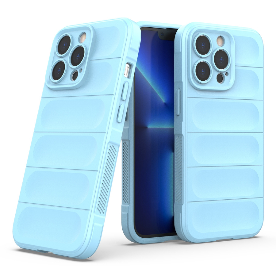 MAGIC SHIELD CASE CASE FOR IPHONE 13 PRO FLEXIBLE ARMORED CASE LIGHT BLUE