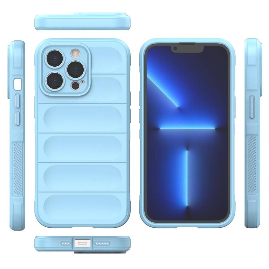 MAGIC SHIELD CASE CASE FOR IPHONE 13 PRO MAX FLEXIBLE ARMORED CASE LIGHT BLUE