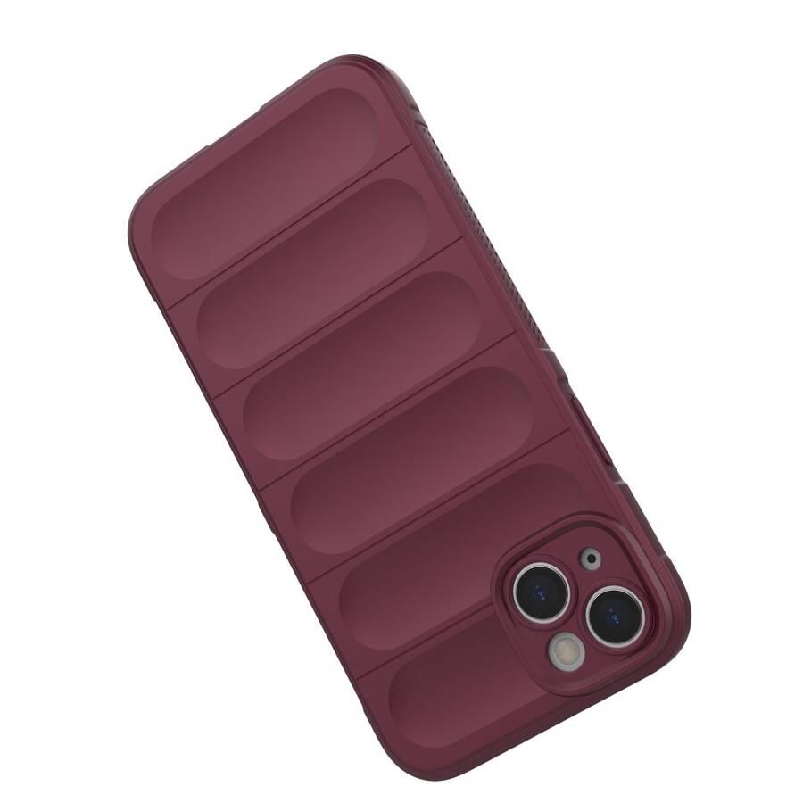 MAGIC SHIELD CASE CASE FOR IPHONE 14 PLUS ELASTIC ARMORED CASE IN BURGUNDY