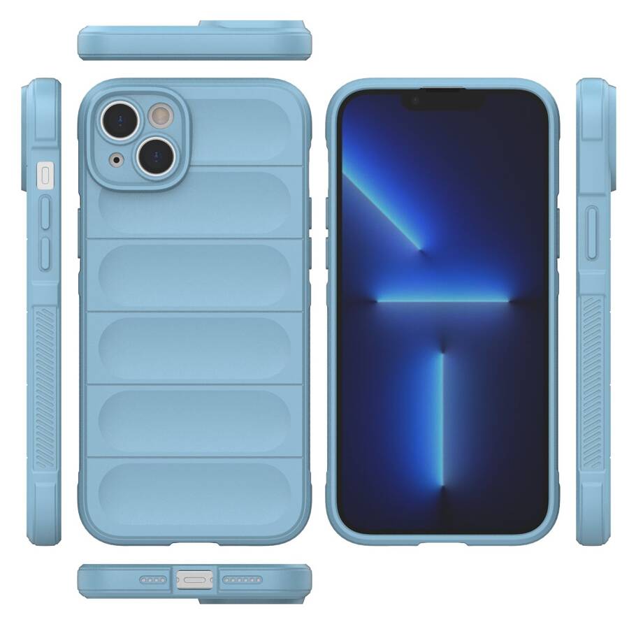 MAGIC SHIELD CASE CASE FOR IPHONE 14 PLUS FLEXIBLE ARMORED CASE LIGHT BLUE