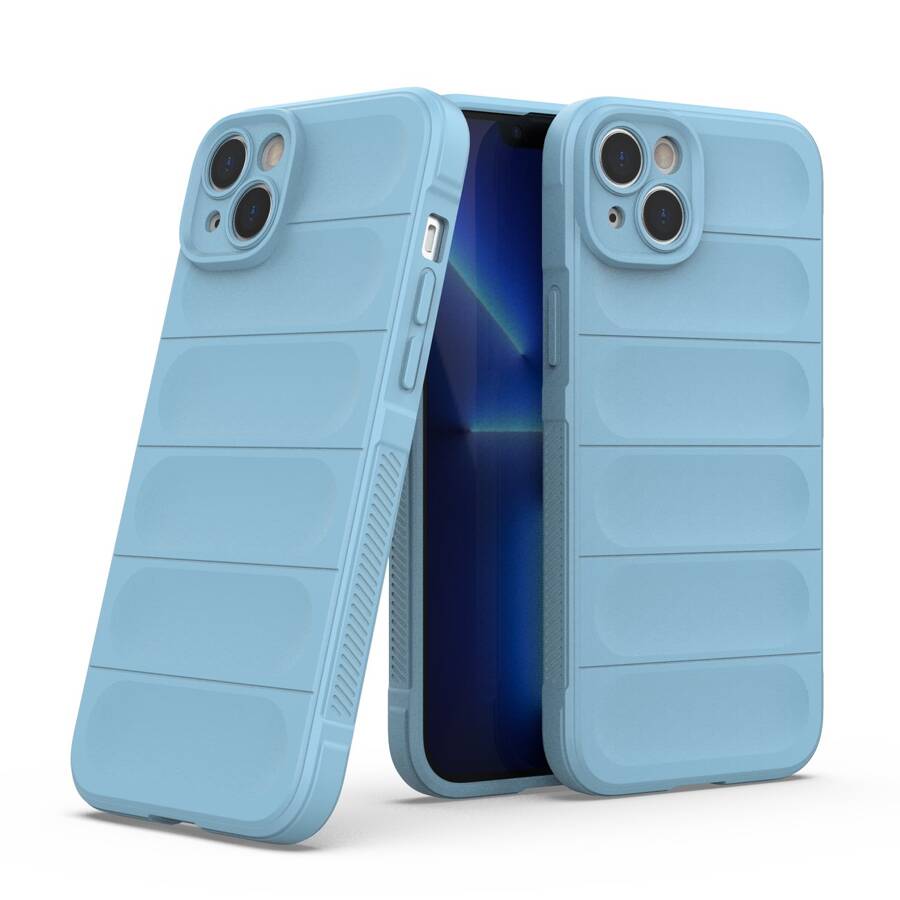 MAGIC SHIELD CASE CASE FOR IPHONE 14 PLUS FLEXIBLE ARMORED CASE LIGHT BLUE