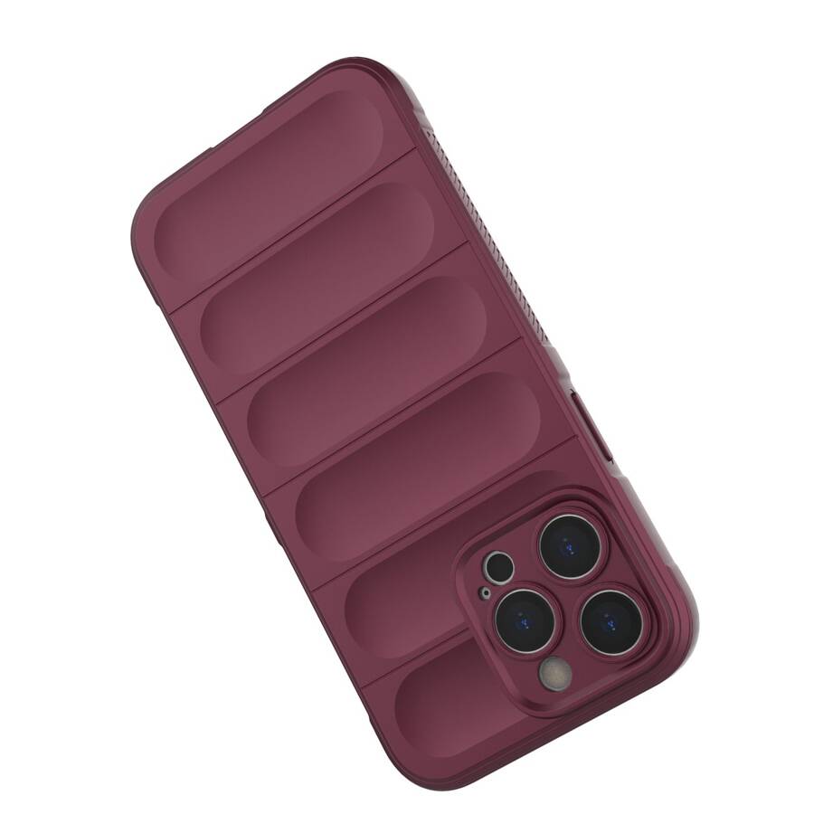 MAGIC SHIELD CASE CASE FOR IPHONE 14 PRO MAX ELASTIC ARMORED CASE IN BURGUNDY