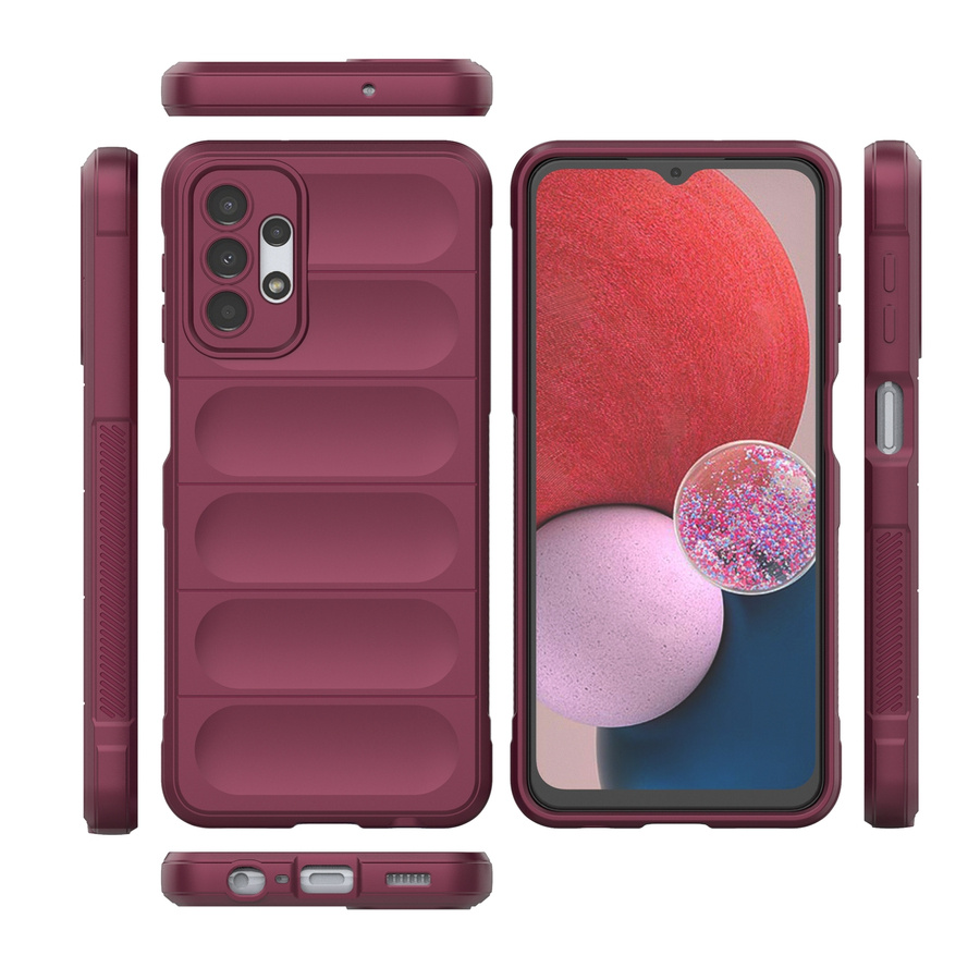 MAGIC SHIELD CASE CASE FOR SAMSUNG GALAXY A13 5G FLEXIBLE ARMORED SLEEVE BURGUNDY